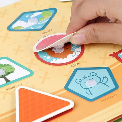 Toddler Busy Book, Interactive Quiet Book with Matching Numbers, Shapes and Animal Activities, 4 Themes for Preschool Learning at Home