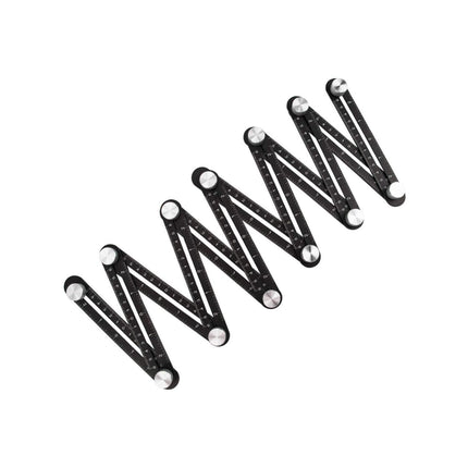 Angle Measuring Ruler and Shape Template Tool with Inch and Centimetre Markings, Metal Locking Knobs for Tile, Wood, Brick and Flooring