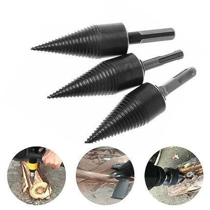 Log Splitter Drill Bit for Power Drills, Splits Firewood and Kindling without an Axe, Drill Not Included