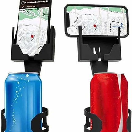 Cup Holder Phone Mount for Car, Adjustable Grip Cradle with 360 Rotation, One-Hand Holder That Keeps Drink Space Free