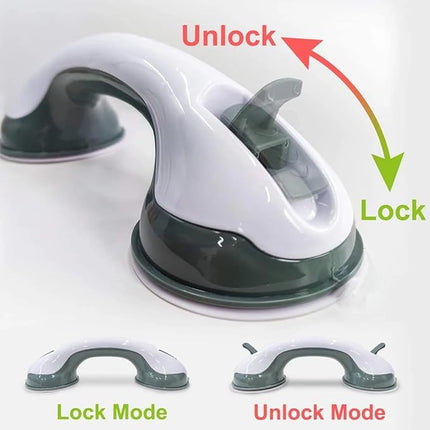 Bathroom Suction Grip Handle, No Drill Non Slip Steadying Grip Assist, Removes Without Damaging Tiles, 4 Colours