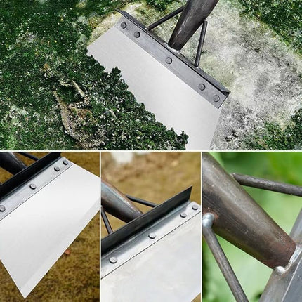 Garden Shovel and Weeding Hoe with Sharp Black Carbon Steel Blade, 3 in 1 Digging and Moss Scraper Tool, 21 cm to 30 cm Blade Widths