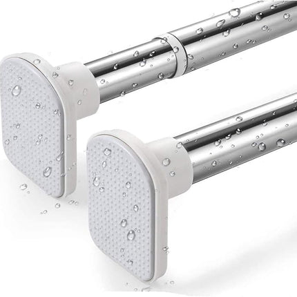 Adjustable Tension Curtain Rod, Extends 110cm to 410cm, No Drill Indoor Clothes Drying Rail