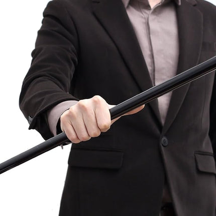 Extendable Metal Self Defense Baton with Spring Loaded One Hand Opening, Compact Pocket Size Stick for Everyday Carry