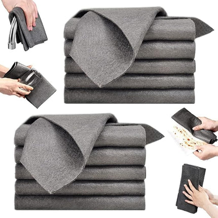 Ultra-Absorbent Microfiber Cleaning Cloths | Reusable & Lint-Free for Streak-Free Shine (Set of 10))