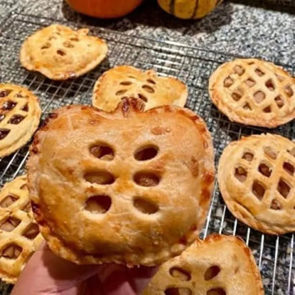Mini Pie Mold Set in Apple, Pumpkin and Acorn Shapes, Hand Pie Press for Sweet and Savory Fillings