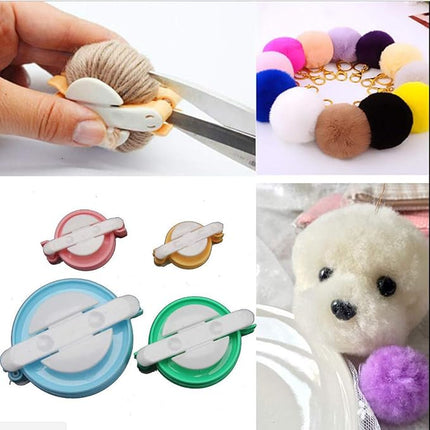 Pom-Pom Maker Set for Easy DIY Crafts | Four Sizes for Versatile Fun
