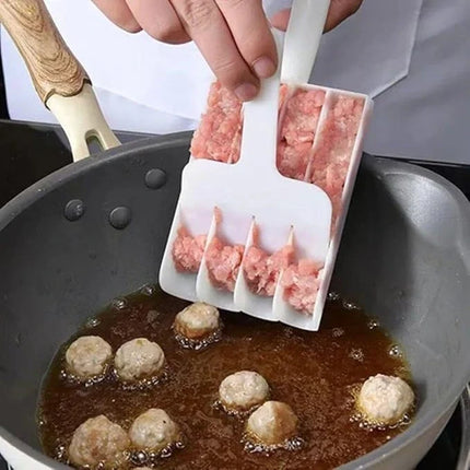 Meatball Maker Mold with Scoop Spatula, Press and Scoop Tray for Evenly Sized Meatballs Without Hand Rolling