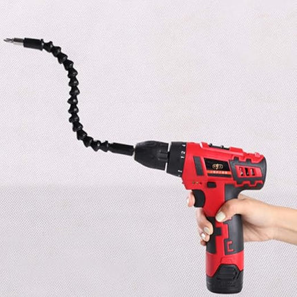 Drill Bit Extension Attachment with 360 Degree Rotation and Screwdriver Bit Set, Flexible Shaft for Cabinet Backs and Tight Spaces