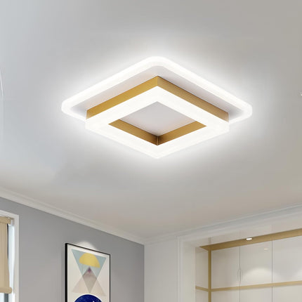 Square LED Ceiling Light with 24W Brightness | Modern Flush Mount for Hallways and Bedrooms