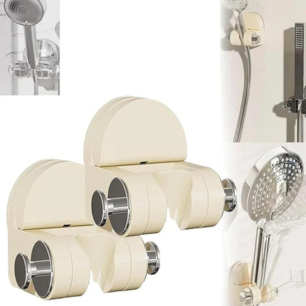 Suction Cup Shower Head Holder with 360 Degree Rotation, Tool-Free Repositionable Mount in Black, Beige or Clear