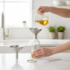 Kitchen Funnel Set of 3, Small Funnel Stainless Steel for Bottles and Spices, Canning Funnel with 2 Cleaning Brushes_00