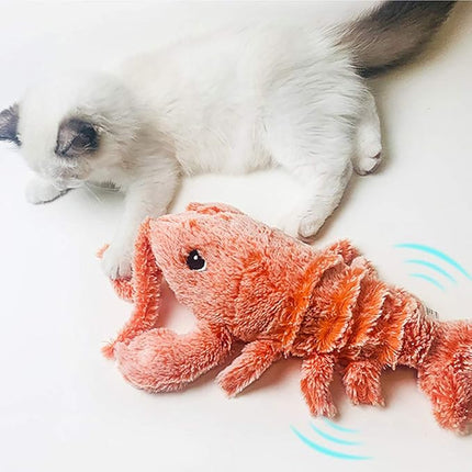 Interactive Wiggling Lobster Pet Toy with Squeaker | Stimulating Fun for Dogs and Cats