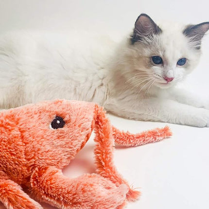 Interactive Wiggling Lobster Pet Toy with Squeaker | Stimulating Fun for Dogs and Cats