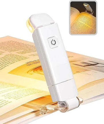 Clip On Book Light for Reading in Bed, Rechargeable LED Reading Lamp with 3 Color Temperature Modes