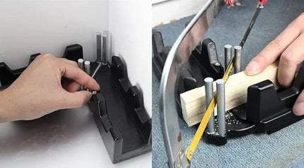 Mitre Measuring Cutting Tool, 2-in-1 Angle Finder and Saw Guide, 90 to 180 Degree Range with Locking Gears for DIY Jobs