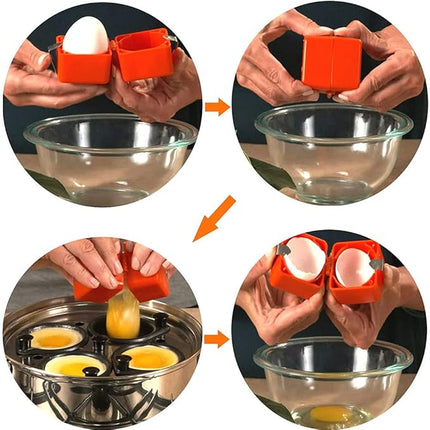 Egg Shell Opener and Cracker Tool for Clean One Motion Cracks, Boiled Egg Topper for Kitchen Prep