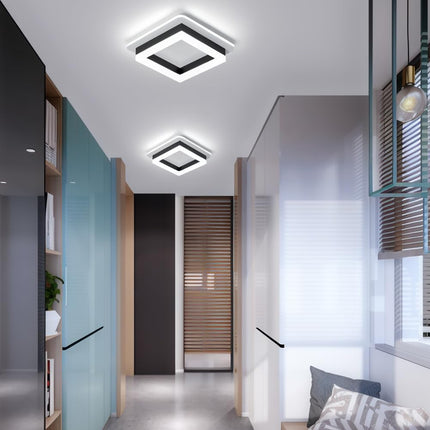 Square LED Ceiling Light with 24W Brightness | Modern Flush Mount for Hallways and Bedrooms