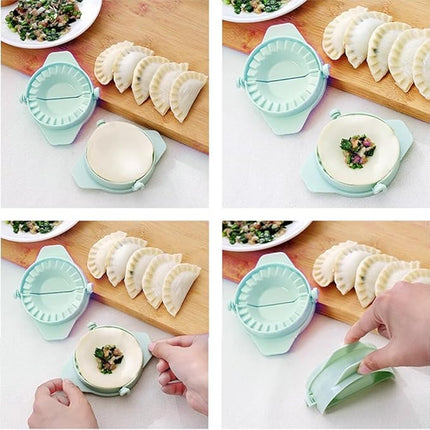 Dumpling Maker Set with Dough Cutter and Sealing Press for Uniform Homemade Dumplings and Potstickers