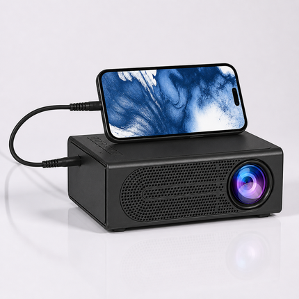 Portable Mini Projector with 1080P Support for Movies and Gaming | Compact Design for Travel and Outdoor Use