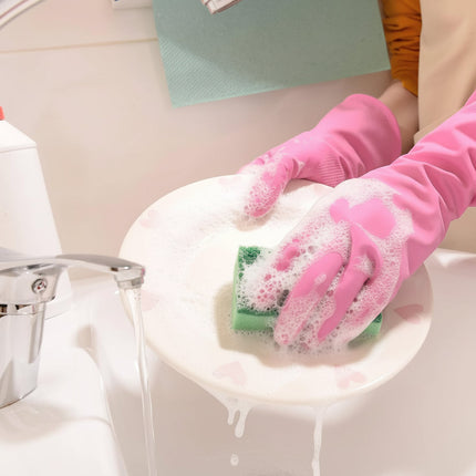 Household Cleaning Rubber Gloves Set with Non-Slip Grip | Multi-Purpose Protection for Kitchen and Gardening Tasks