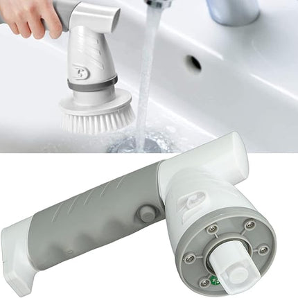 Electric Scrubbing Brush for Household Cleaning, Mains Powered Power Scrubber in Grey and Green with US, EU, AU and UK Plug Options