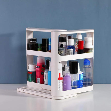 Rotating Storage Rack Organizer with Adjustable Shelves | Space-Saving Solution for Easy Access