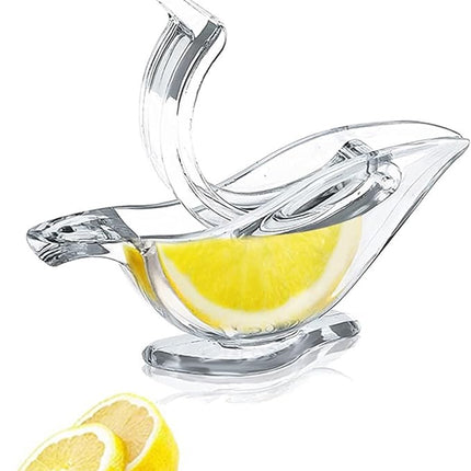 Manual Lemon Squeezer for Drinks and Cooking, Hand Citrus Press that Aims Juice Down, No Splatter Squeeze