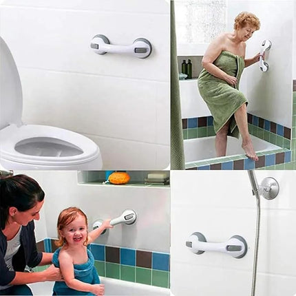 Bathroom Suction Grip Handle, No Drill Non Slip Steadying Grip Assist, Removes Without Damaging Tiles, 4 Colours