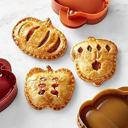 Mini Pie Mold Set in Apple, Pumpkin and Acorn Shapes, Hand Pie Press for Sweet and Savory Fillings