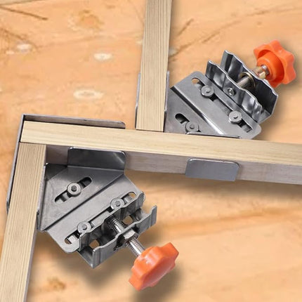 Corner Clamp Set of 4 for Woodworking, Adjustable 90 Degree Right Angle Clamps for Nailing and Gluing Frames and Boxes