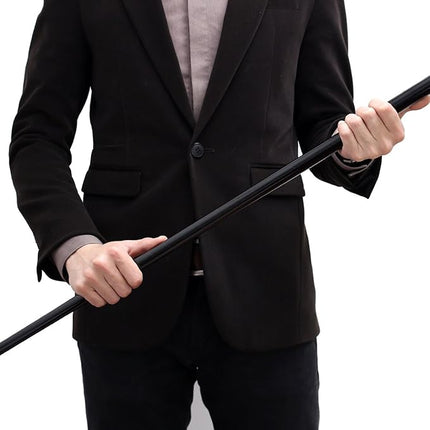 Extendable Metal Self Defense Baton with Spring Loaded One Hand Opening, Compact Pocket Size Stick for Everyday Carry