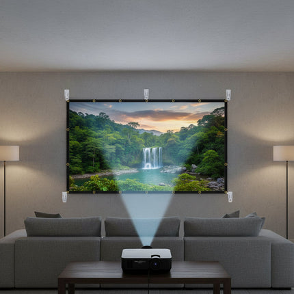 Portable 120-Inch Projector Screen with Anti-Crease Surface | HD Viewing for Outdoor Movies and Events