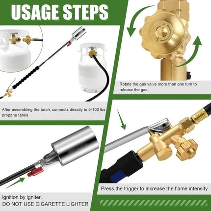 Propane Torch Weed Burner, Propane Weed Torch with Push Button Igniter – image 4