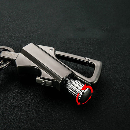 Keychain Lighter 3-in-1 with Bottle Opener, Refillable Pocket Flame Tool with Up to 10,000 Strikes, 3 Colours