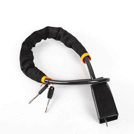 Anti-Theft Steering Wheel Cable Lock for Cars, Visible Steel Security Deterrent with Keys, in Red, Black, Yellow or Blue