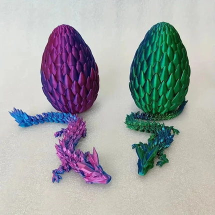 3D Printed Dragon, Articulated Crystal Dragon in Dragon Egg – image 10