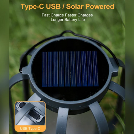 Solar Lantern with Flickering Flame Effect | Outdoor Hanging Light for Cozy Garden Ambiance