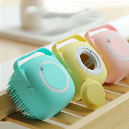 Pet Grooming Brush with Soft Bristles, Gentle Coat Cleaning Brush with Non Slip Grip, Easy Clean Design, 3 Colours