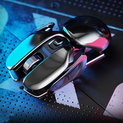 Silent Click Mouse with Programmable Buttons, High Precision Sensor and Smooth Glide Feet for Office and Gaming