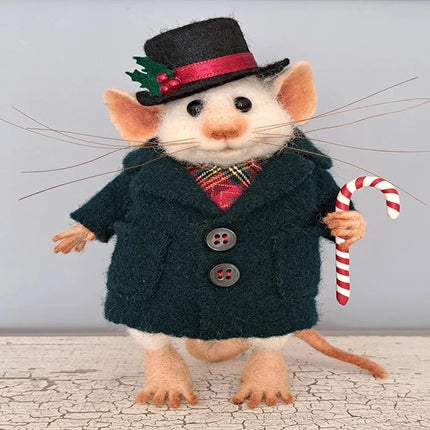 Needle Felted Mouse Figurine, Handmade Gifts and Christmas Decorations – image 11
