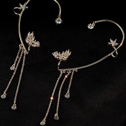 Clip On Earrings, Star Tassel Dangle Earrings – image 5