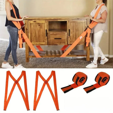 Furniture Lifting Straps, Adjustable Shoulder Carry Moving Straps for Sofas, Wardrobes and Large Appliances