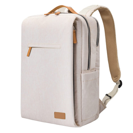 Business Casual Backpack with Multiple Compartments, Everyday Bag in Light Gray, Light Beige, Burgundy or Dark Gray