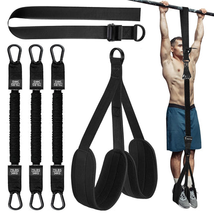 Resistance Bands for Pull Ups, Pull Up Assistance Band with Double Foot Strap, Exercise Bands for Home Gym Equipment