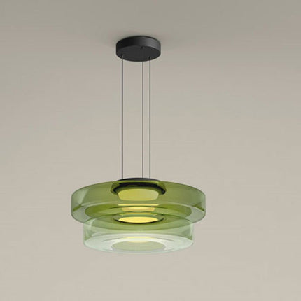 Bauhaus Glass Pendant Light with Adjustable Suspension | Warm LED Illumination for Modern Minimalist Interiors
