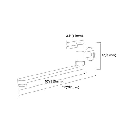 Single Handle Wall Mount Faucet with Swivel Spout – image 19