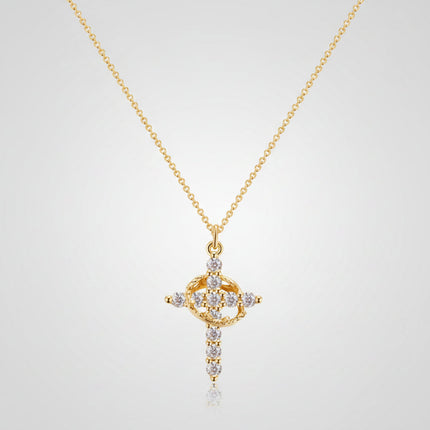 Crown Cross Necklace for Everyday Faith with Secure Design | Meaningful Jewelry Gift for Mother's Day
