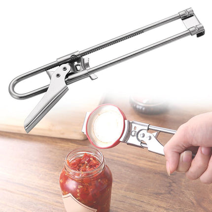 Jar Opener with Non-Slip Grip, Adjustable Lid Opener for Condiment Jars, Pasta Sauce Bottles and Vacuum-Sealed Lids