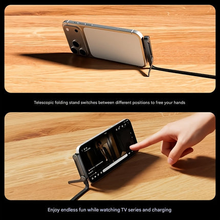 Fast Charging Cable Phone Holder with 240W Output | Hands-Free Stand for Smartphones and Tablets